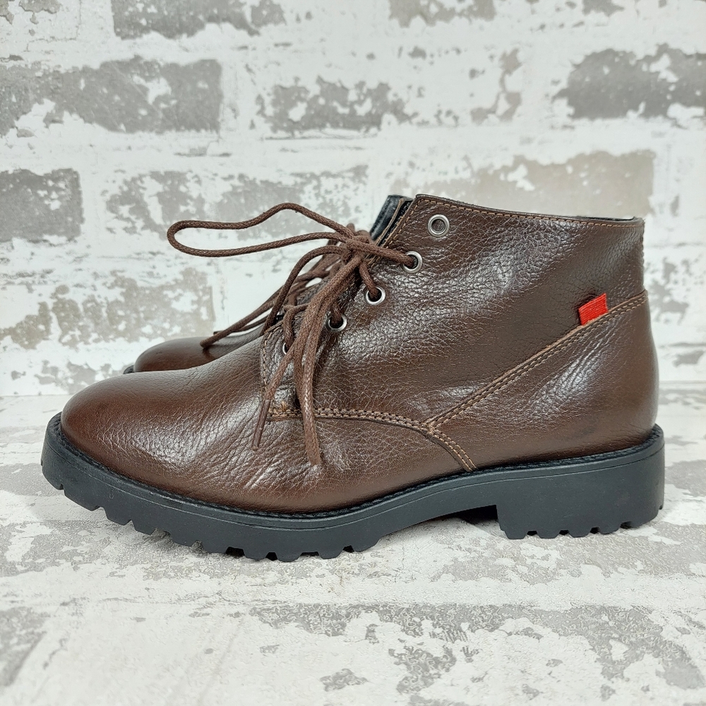 NEW Marc Joseph Spring Street Brown Leather Lace Up Ankle Bootie B263